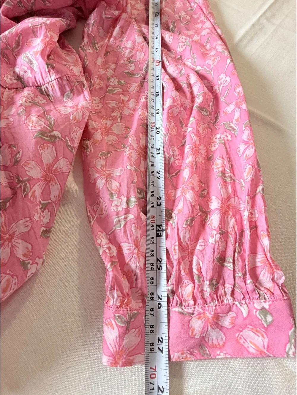 Vineyard Vines Women's 3X Pink Floral Long Sleeve Dress Cotton Rayon Blend